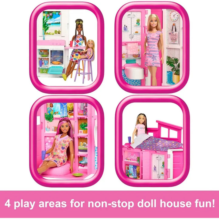Barbie Juego De Casa De Muñecas Casa De Escapada Con 4 Areas - Imagen 4