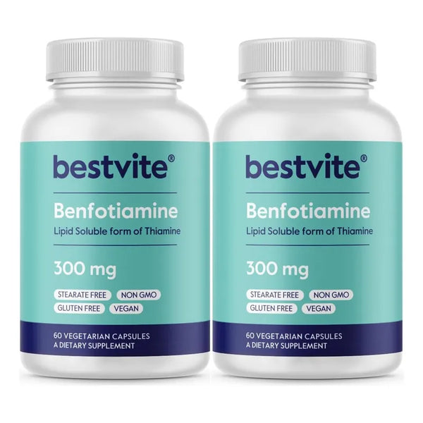 Benfotiamina 300 Mg 240 Cápsulas Veganas Libres De Gluten Nueva Fórmula