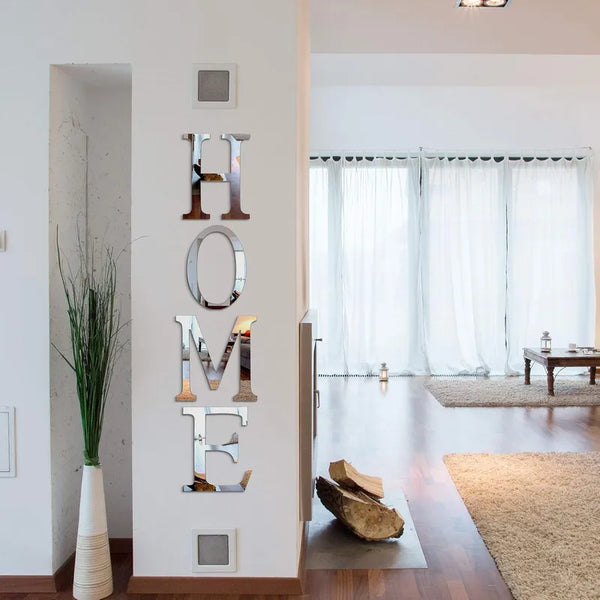 Zonon 3D Home Sign Pegatinas Acrílicas Decoración Espejo