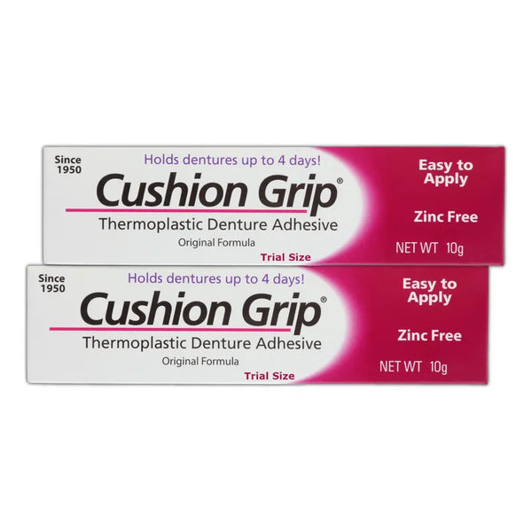 Adhesivo Termoplástico Para Dentaduras Cushion Grip Viaje 2 Piezas