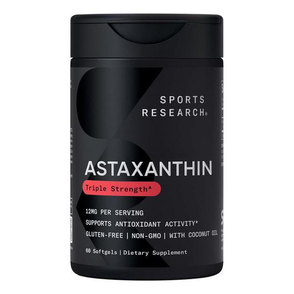 Astaxantina Triple Fuerza De Algas Con Aceite De Coco Orgánico 12 Mg 60 Cápsulas