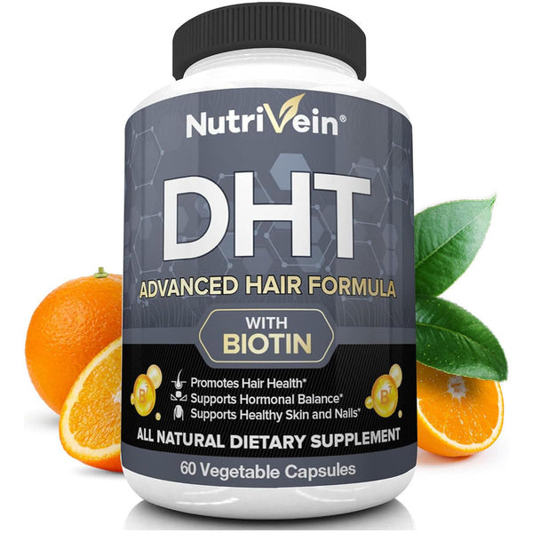 Bloqueador Dht Biotina Cabello Y Uñas Saludables Nutrivein 60 Cápsulas