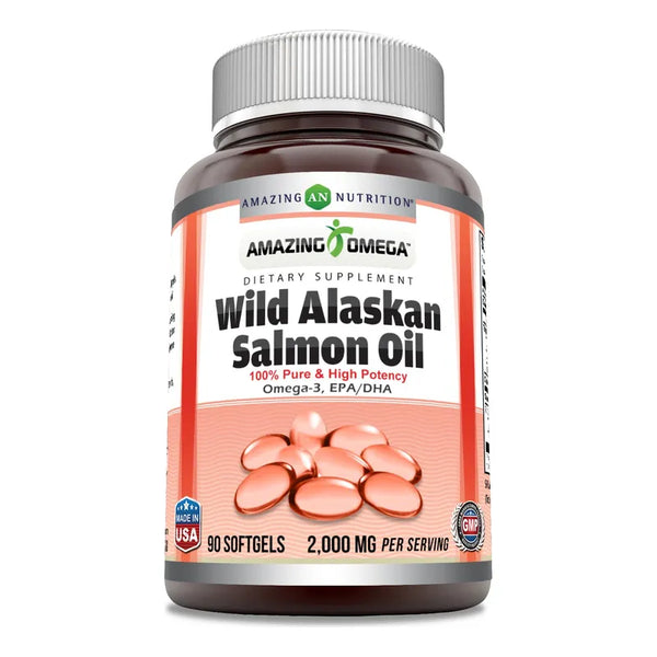 Aceite De Salmón Salvaje De Alaska 2000mg 90 Cápsulas Blandas Energía