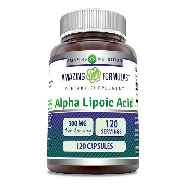 Ácido Alfa Lipoico 600 Mg 120 Cápsulas Suplemento Puro Y Potente