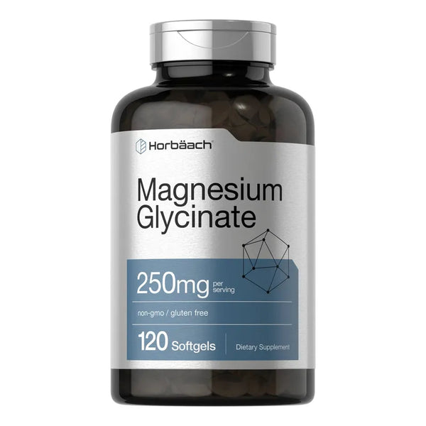 Glicinato De Magnesio 250 Mg 120 Cápsulas Suplemento Sin Gluten
