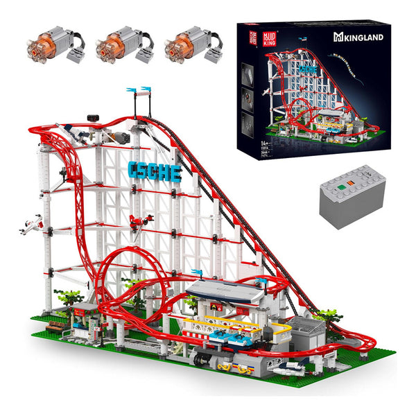 Juego de Construcción Montaña Rusa Grande Motor Mould King Kit STEM para Niños y Adultos