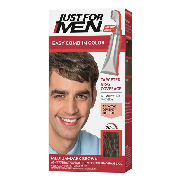 Tintura Química Para Cabello Para Hombre Color Café Oscuro Sin Canas