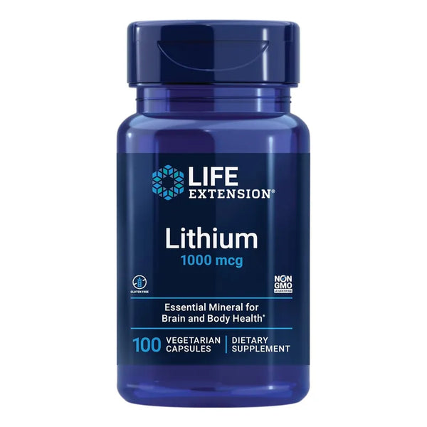 Litio 1000 Mcg Para Salud Cerebral Longevidad Y Antienvejecimiento