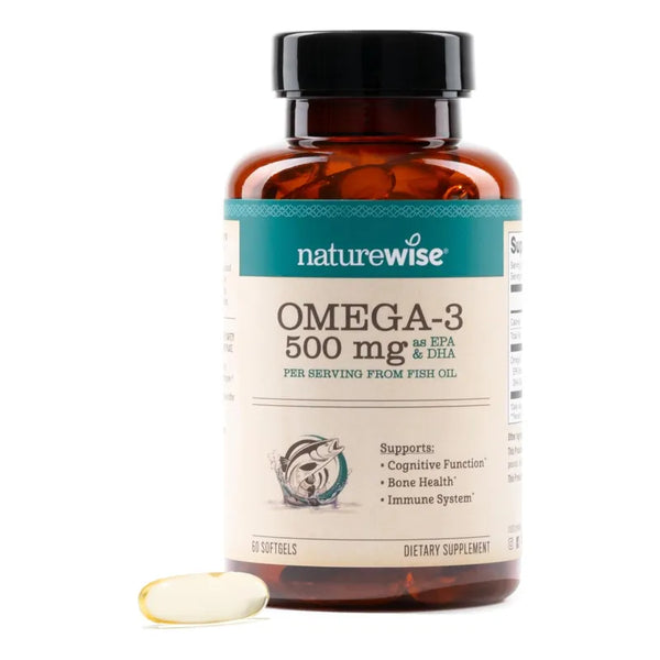 Aceite De Pescado Omega 3 500mg Naturewise Cápsulas Blandas
