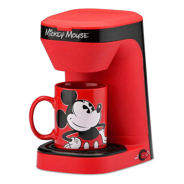 Cafetera Disney Mickey Mouse 1 Taza Roja Con Taza Incluida