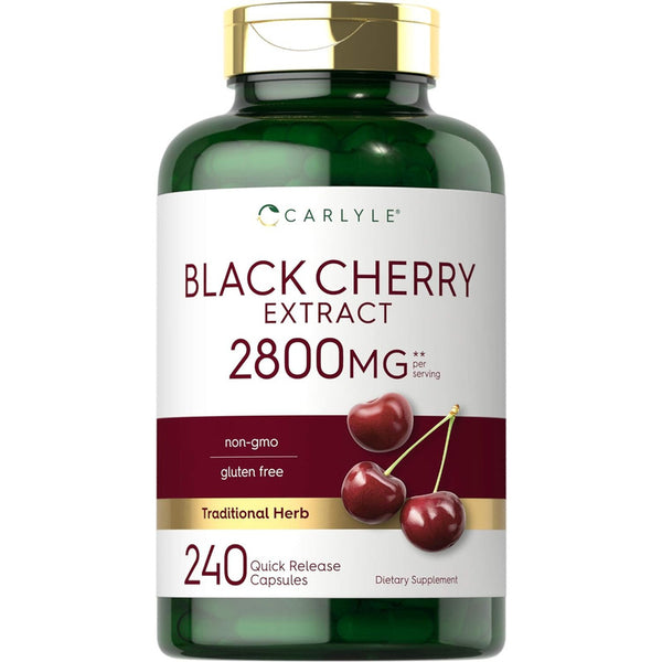 Extracto De Cereza Negra 2800mg 240 Capsulas Suplemento Carlyle Antioxidante Natural