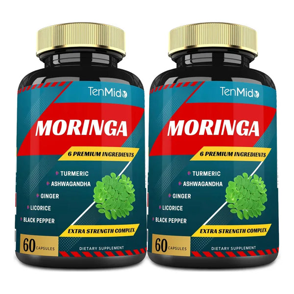 Capsulas De Moringa Con Curcuma Ashwagandha Energía Y Salud