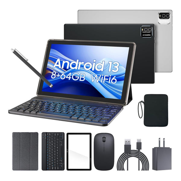 Tablet 10 PulG Con Teclado Mouse Android 13 8Gb Ram 64/512Gb Rom