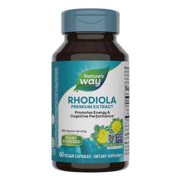 Extracto Rhodiola Natures Way 250mg Energia Resistencia Mental