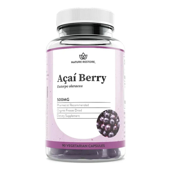 Cápsulas Orgánicas De Bayas De Acai Liofilizadas Bienestar y Energía