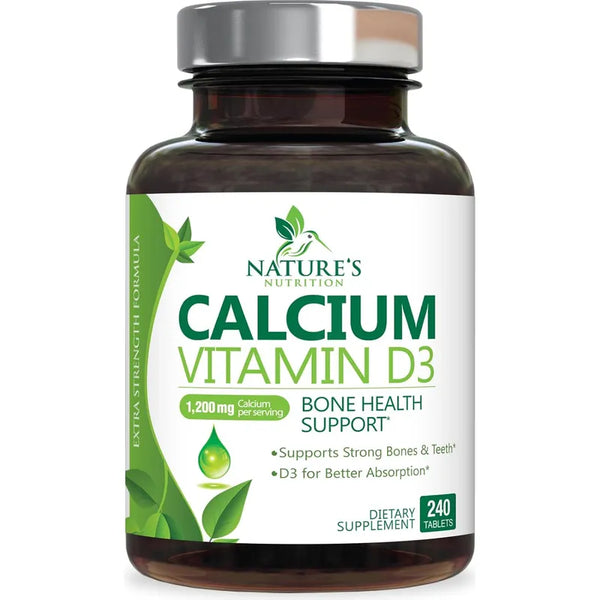 Calcio 1200 Mg Con Vitamina D3 Para Huesos Y Dientes Saludables