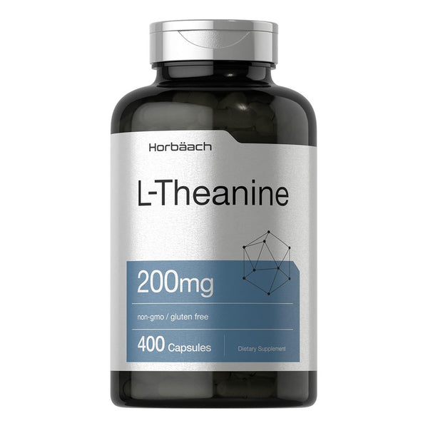 L Teanina 200mg 400 Capsulas Horbaach Suplemento Sin Gluten