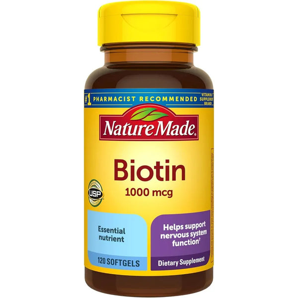 Biotina 1000 Mcg Cápsulas De Gel Nature Made 120 Unidades