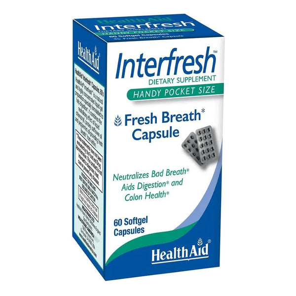 Capsulas Interfresh 60 Unidades Aliento Fresco Y Digestión Saludable