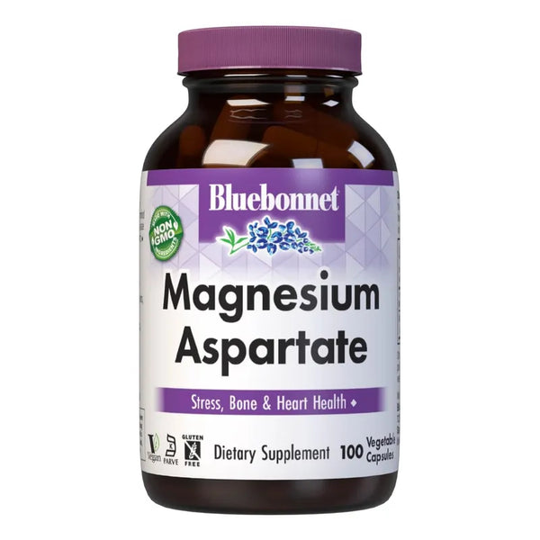 Aspartato De Magnesio 400 Mg Bluebonnet Suplemento Energía Natural