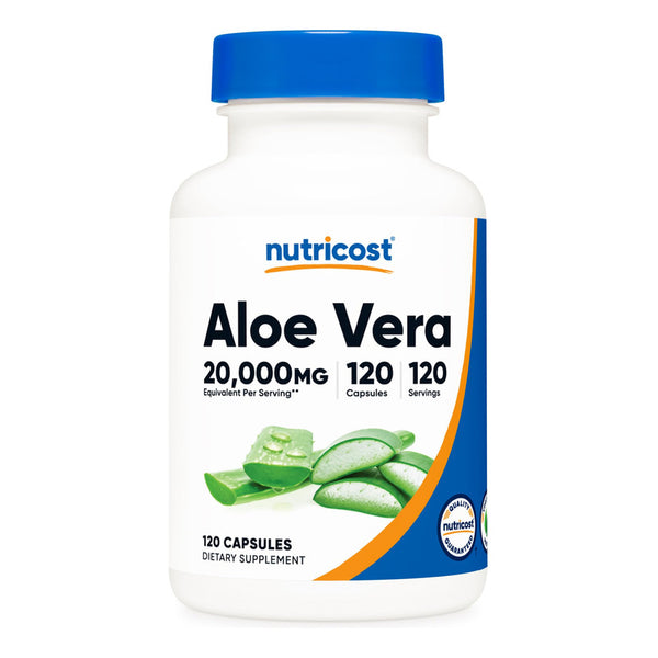Aloe Vera 20000 Mg 120 Cápsulas Extracto Vegetariano Libre De Gluten