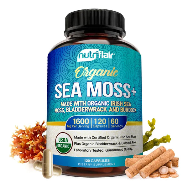 Capsulas Irish Sea Moss 1600 Mg Para Salud Y Bienestar