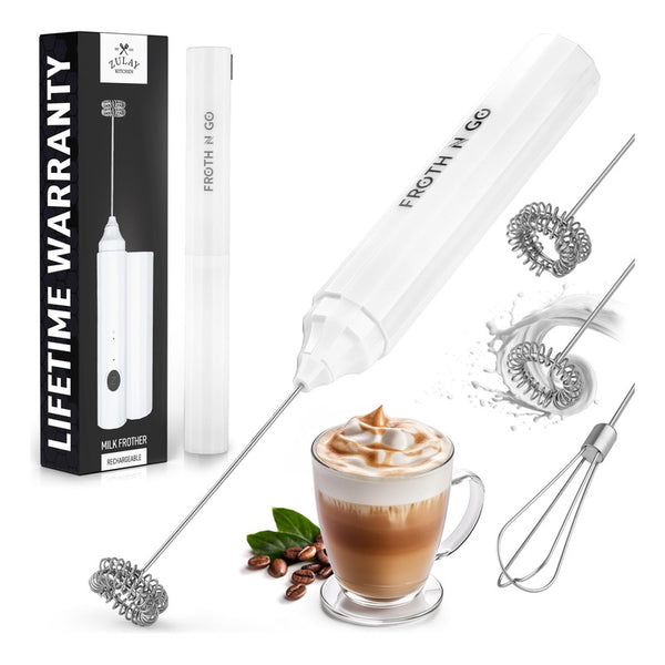 Espumador De Leche Zulay Froth N Go Recargable Portatil Con Carga USB-C