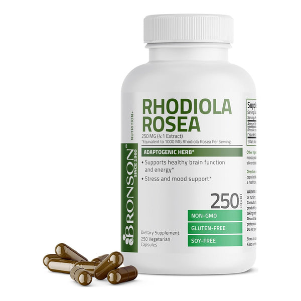 Rhodiola Rosea 1000 Mg 250 Capsulas Apoyo Cerebral Y Estrés