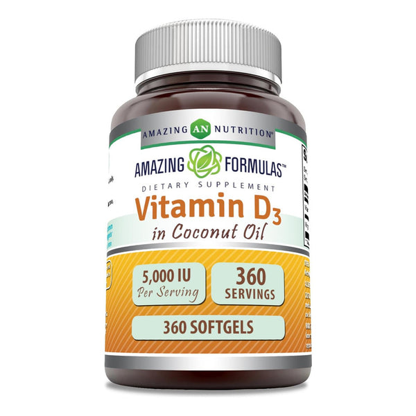 Vitamina D3 5000 UI 360 Cápsulas