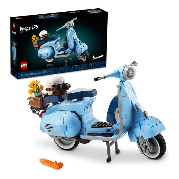 Lego Icons Vespa 125 Scooter Italiano Vintage Kit de Construcción para Adultos con Dirección Funcional