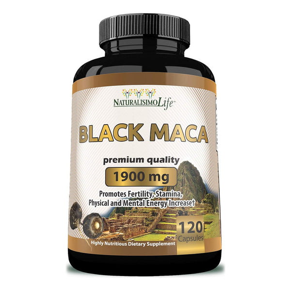 Maca Negra Orgánica 1900 Mg 120 Cápsulas Energía Natural Potente