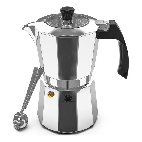 Cafetera Cafetera Café Du Chateau Para Espresso 6 Tazas Tapa Transparente