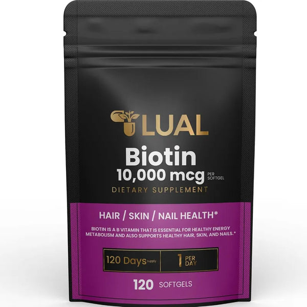 Biotina 10000 Mcg 120 Capsulas Para Cabello Piel Y Uñas Saludable
