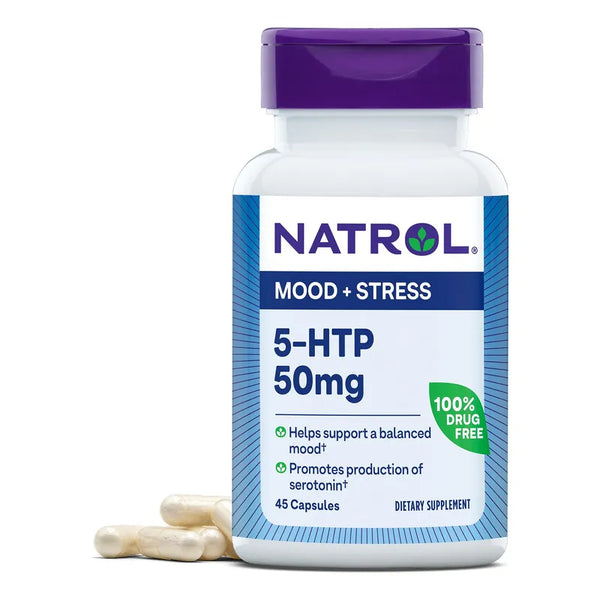 Capsulas 5htp 50 Mg 45 Unidades Para Bienestar Y Serenidad