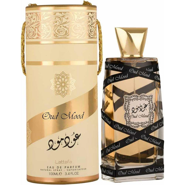 Lattafa Oud Mood Perfume Fragancia Unisex Con Notas De Oud Y Ámbar