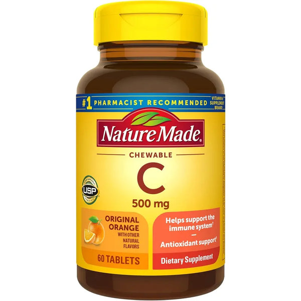 Cápsulas Masticables Vitamina C 500 Mg Nature Made Suplemento Inmunológico
