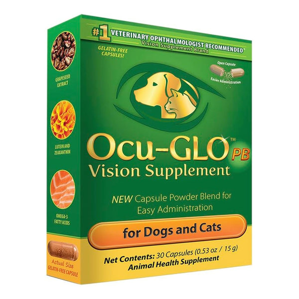 Suplemento Ocu-GLO Para Perros Y Gatos Con Luteína Y Omega-3