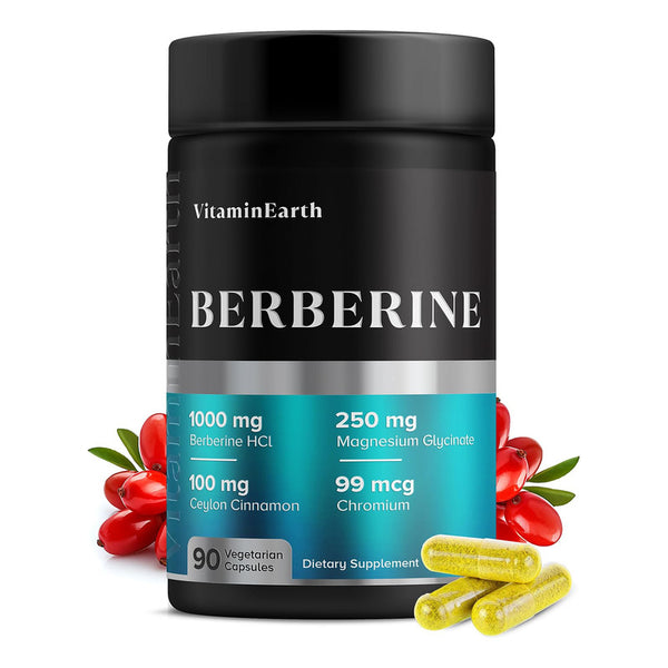 Berberina Pura 1000 Mg Con Canela De Ceilán Complejo De Berberina Hcl