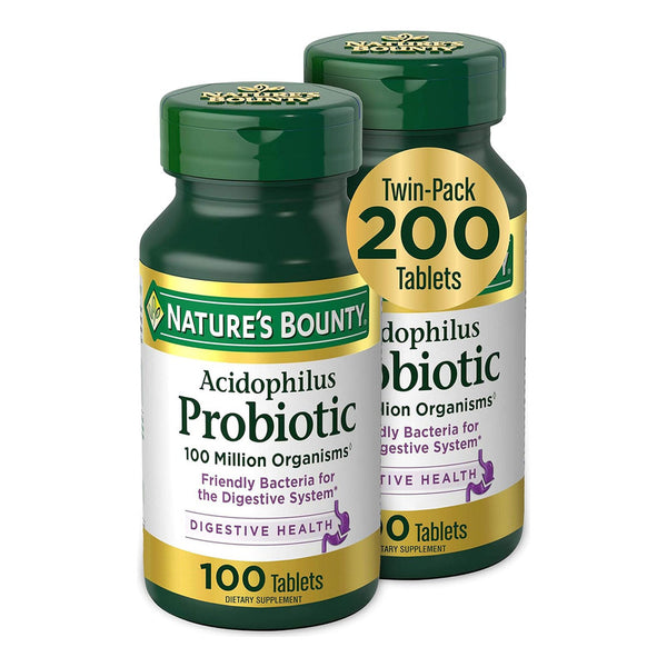 Probioticos De Naturaleza Bounty 100 Comprimidos Salud Digestiva