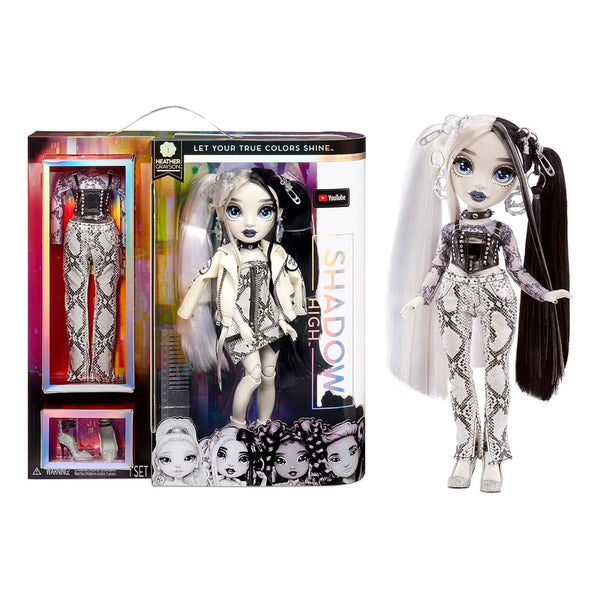 Rainbow High Shadow Series 1 Heather Grayson Muñeca De Moda 2 Trajes Intercambiables