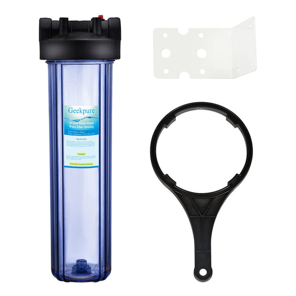 Carcasa De Filtro De Agua Geekpure Transparente 20 Pulgadas Alta Presión