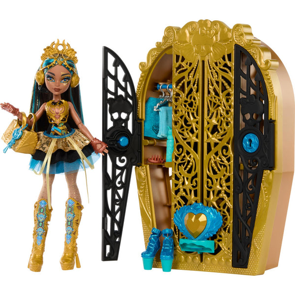 Monster High Skulltimate Secrets Cleo De Nile con 19 Sorpresas y Armario de Disfraces