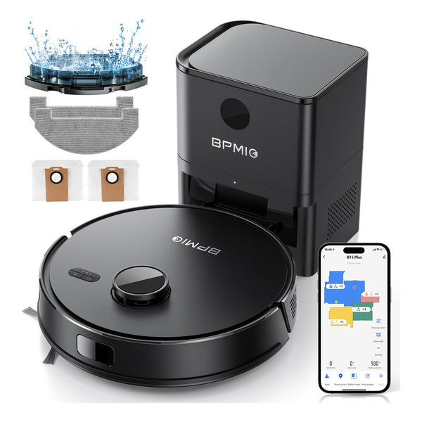 Robot Aspirador Bpmio B15 Plus Con Vaciado Automatico Y Limpieza Profunda