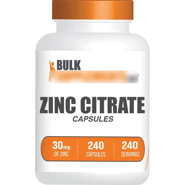 Capsulas De Citrato De Zinc 30mg 240 Unidades Para Salud Optima