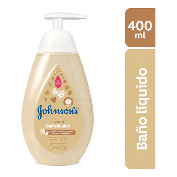 Bano Liquido Bebe Johnson's Avena 400 Ml Nutre E Hidrata Con Avena Natural