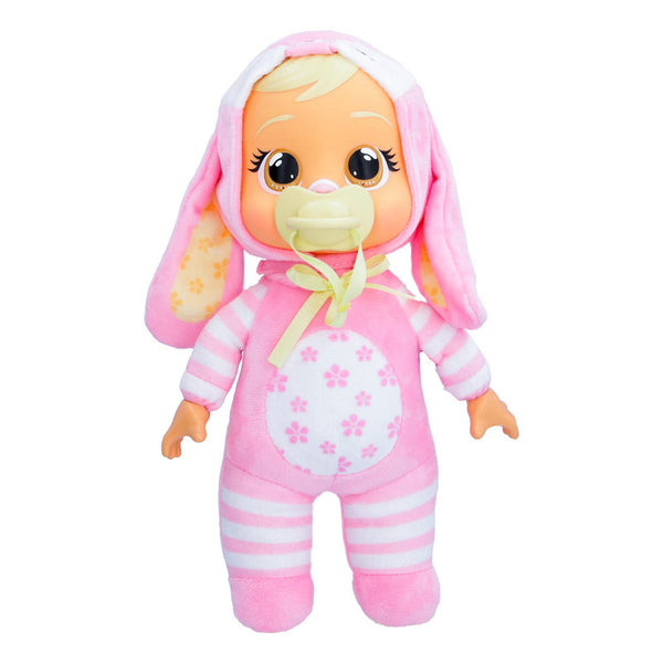 Muñeca Tiny Cuddles Lola 9 Pulgadas Lágrimas Reales Pijama Conejo Rosa