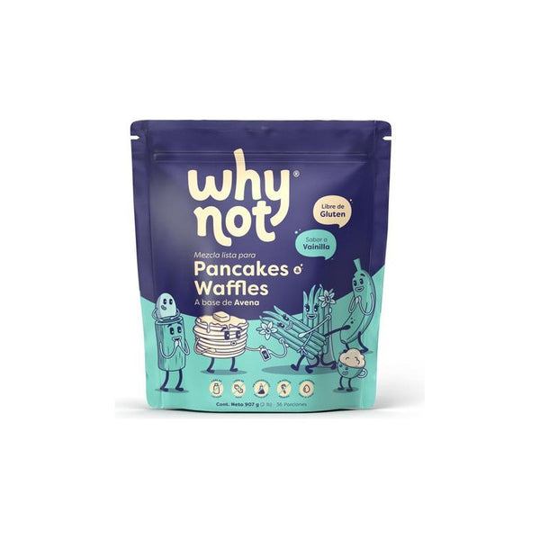 Why Not Mezcla Para Pancakes Y Waffles Avena Vainilla 907g Nutritivo Y Delicioso