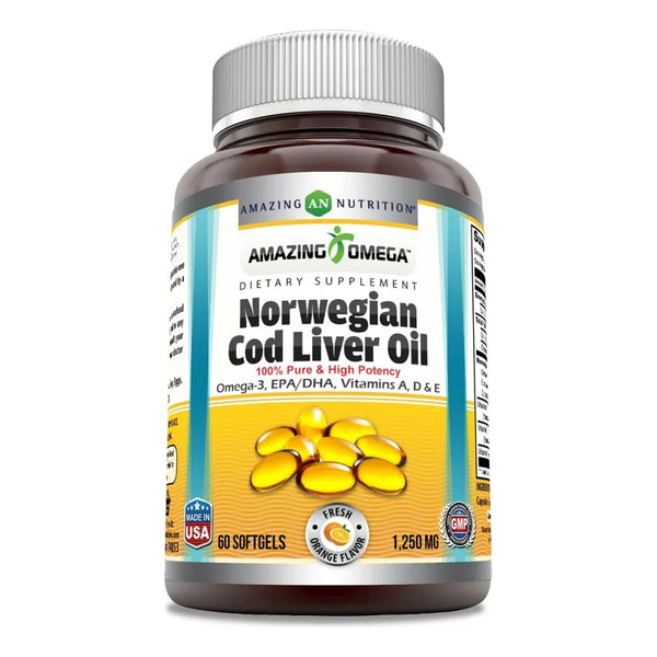 Capsulas De Aceite De Higado De Bacalao Noruego 1250 Mg Omega 3