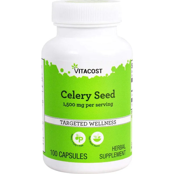 Semilla De Apio 1500 Mg 100 Cápsulas Naturales Libres De Alérgenos