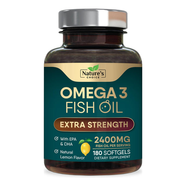 Aceite De Pescado Omega 3 De Triple Fuerza De 2400 Mg Suplemento De Salud Cerebral Y Cardiaca